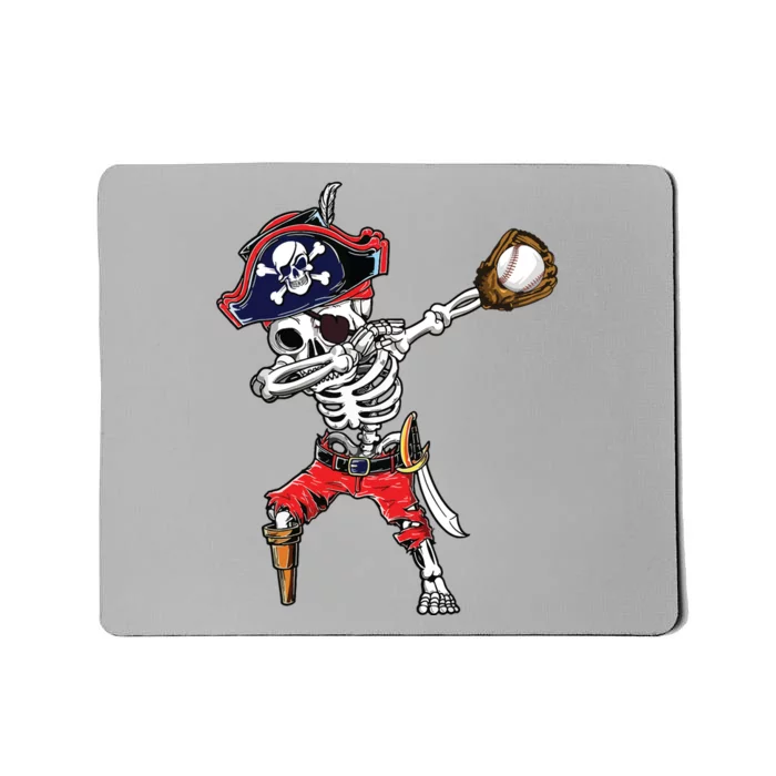 Dabbing Skeleton Pirate Baseball Ball Halloween Costume Mousepad