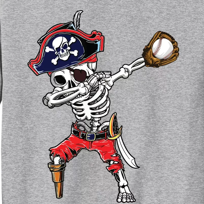 Dabbing Skeleton Pirate Baseball Ball Halloween Costume Sweatshirt