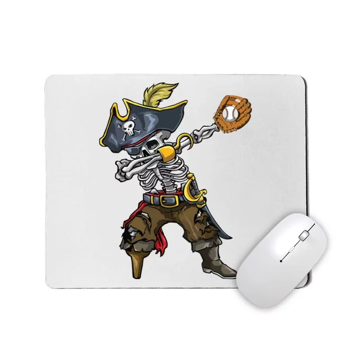 Dabbing Skeleton Pirate Baseball Lover Halloween Costume Mousepad