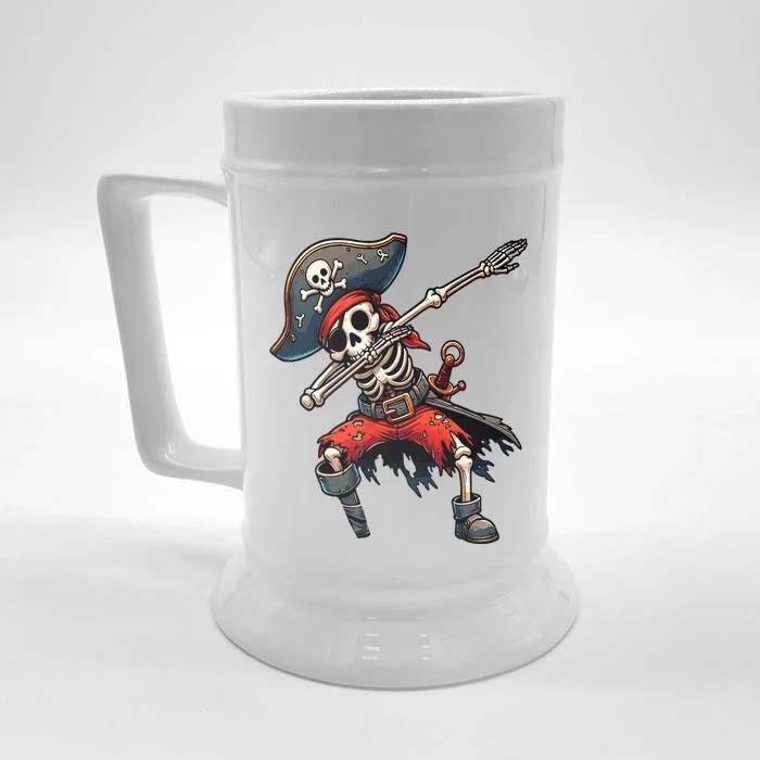 Dabbing Skeleton Pirate Front & Back Beer Stein