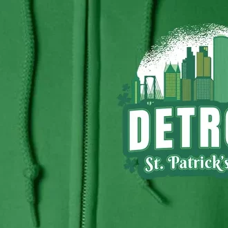 Detroit St Patricks Day Full Zip Hoodie