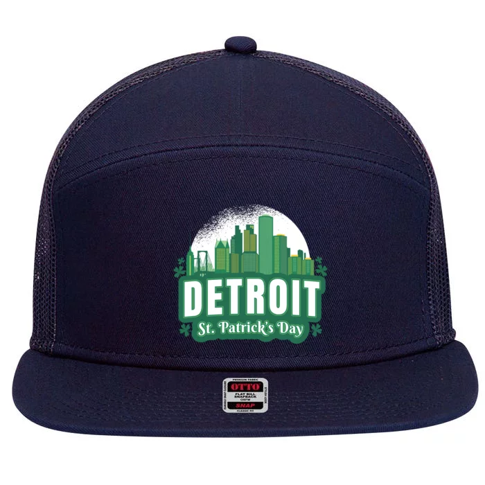 Detroit St Patricks Day 7 Panel Mesh Trucker Snapback Hat