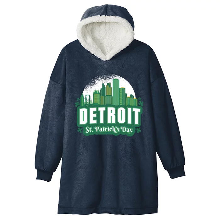 Detroit St Patricks Day Hooded Wearable Blanket