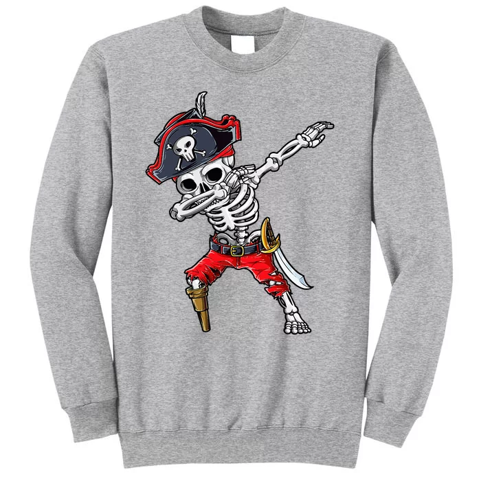 Dabbing Skeleton Pirate Halloween Tall Sweatshirt