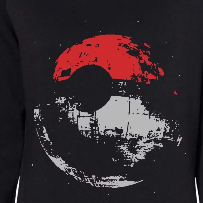 Death Star Pokeball Womens California Wash Sweatshirt