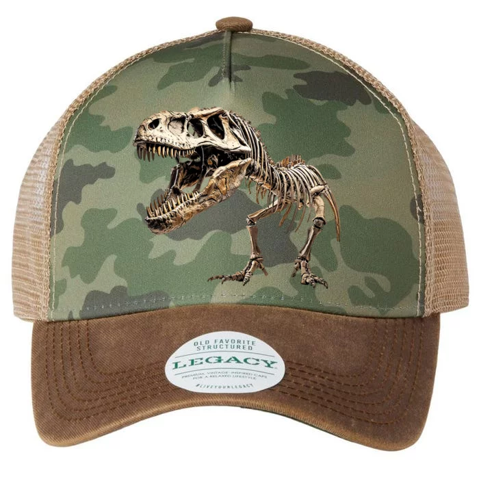 Dinosaur Skeleton Prehistoric Scary T Rex Dino Funny Gift Legacy Tie Dye Trucker Hat