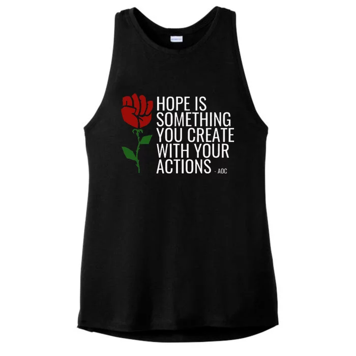 Democratic Socialist Political Change Ladies Tri-Blend Wicking Tank