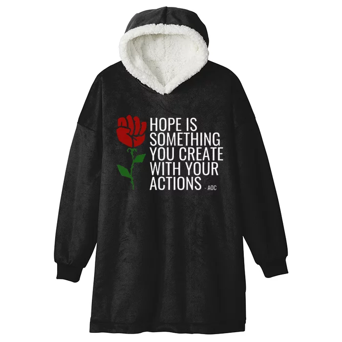 Democratic Socialist Political Change Hooded Wearable Blanket