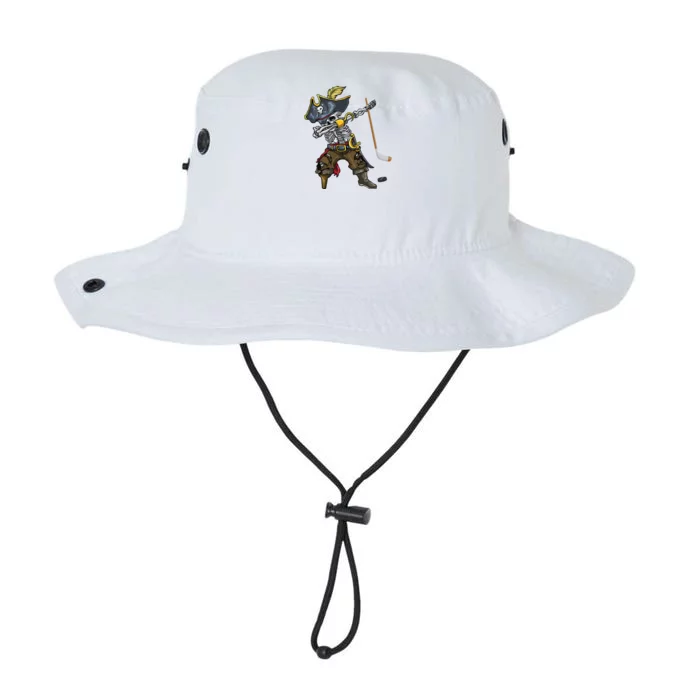 Dabbing Skeleton Pirate Hockey Lover Halloween Costume Legacy Cool Fit Booney Bucket Hat