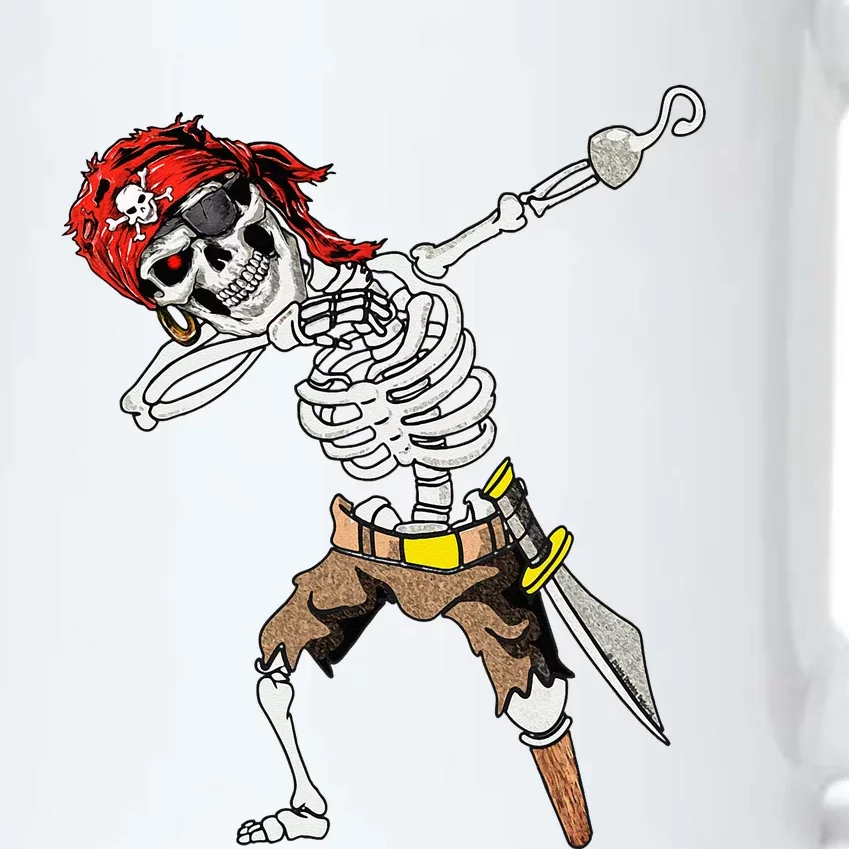 Dabbing Skeleton Pirate Halloween Kids Jolly Roger Pirate Black Color Changing Mug