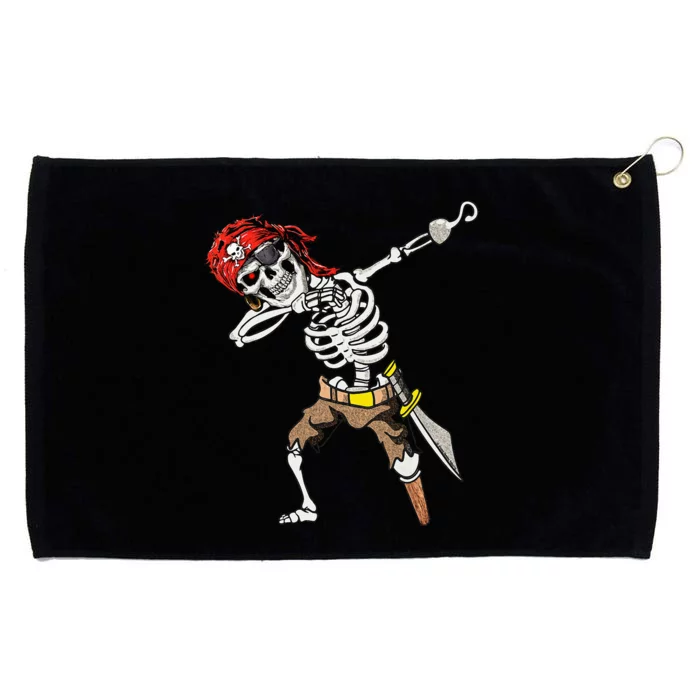 Dabbing Skeleton Pirate Halloween Kids Jolly Roger Pirate Grommeted Golf Towel