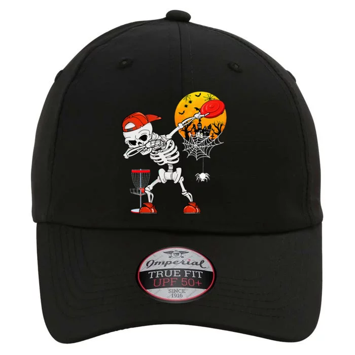 Dabbing Skeleton Playing Disc Golf Halloween Player Coach The Original Performance Cap