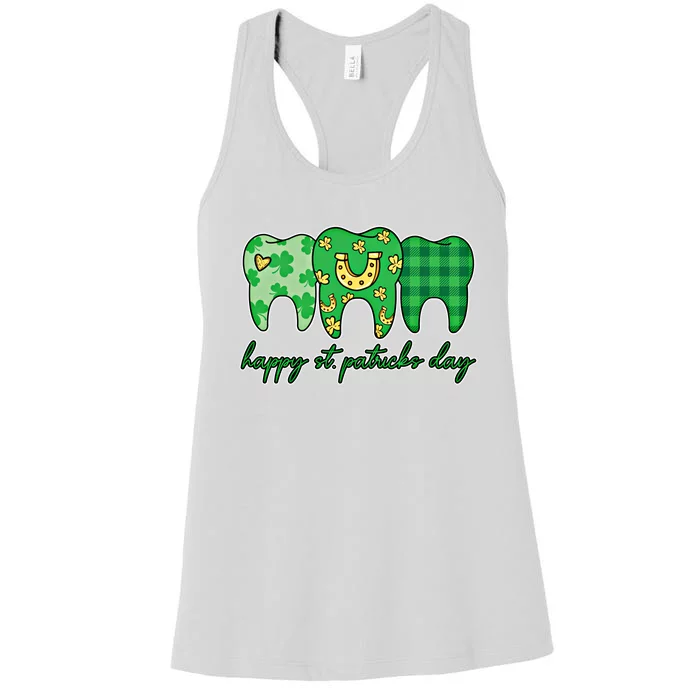 Dental St PatrickS Day Dentist Great Gift Women's Racerback Tank