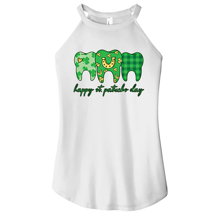 Dental St PatrickS Day Dentist Great Gift Women’s Perfect Tri Rocker Tank