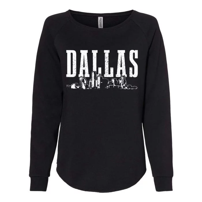 Dallas Skyline Pride Vintage Dallas Texas Womens California Wash Sweatshirt