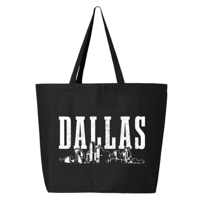 Dallas Skyline Pride Vintage Dallas Texas 25L Jumbo Tote