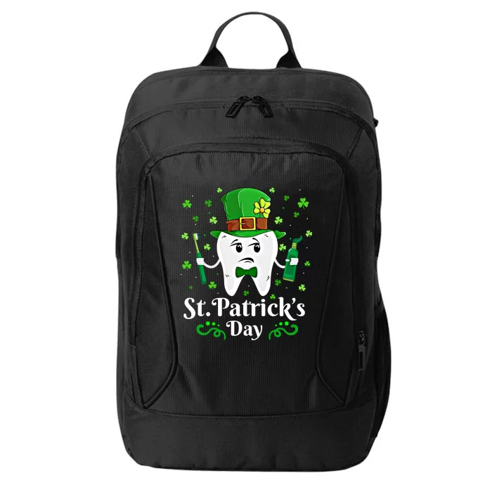 Dentist St PatrickS Day Funny Leprechaun Tooth Dental Gift City Backpack