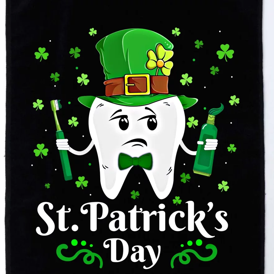 Dentist St PatrickS Day Funny Leprechaun Tooth Dental Gift Platinum Collection Golf Towel