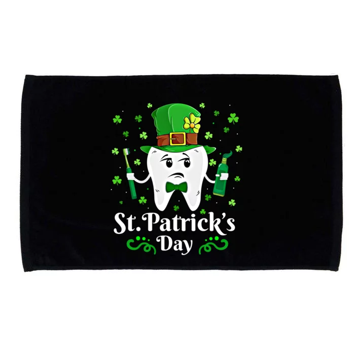 Dentist St PatrickS Day Funny Leprechaun Tooth Dental Gift Microfiber Hand Towel