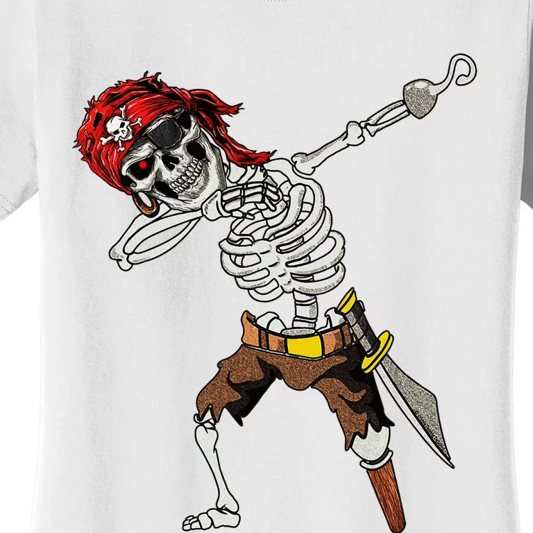 Dabbing Skeleton Pirate Halloween Jolly Roger Pirate Women's T-Shirt