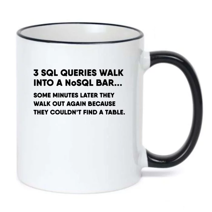 Database SQL Query Joke For Programmer Black Color Changing Mug