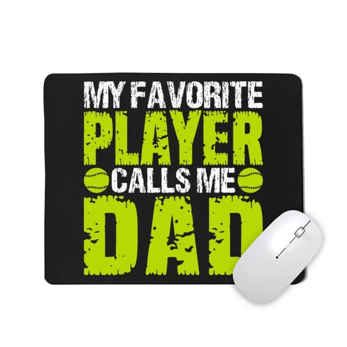 Dad Softball Quote Baller's Or Catcher Father Humor Design Mousepad