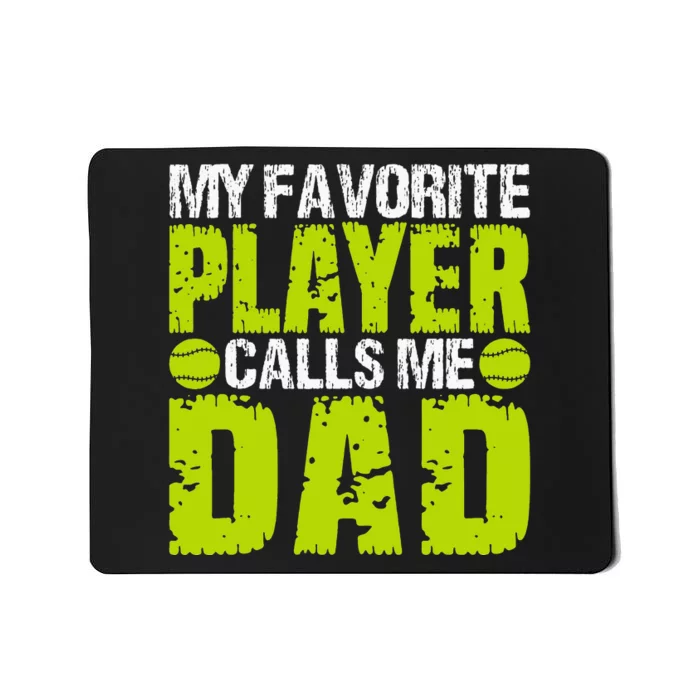 Dad Softball Quote Baller's Or Catcher Father Humor Design Mousepad