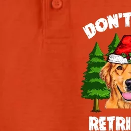 Dont Stop Retrievin Funny Santa Golden Retriever Christmas Gift Dry Zone Grid Performance Polo