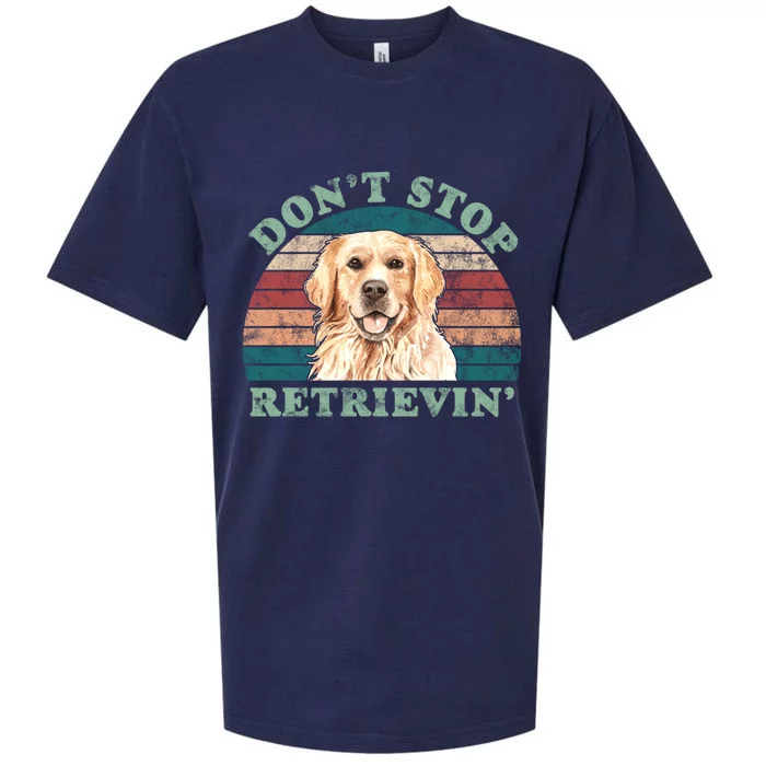 Dont Stop Retrievinggolden Retriever Vintage Cute Gift Sueded Cloud Jersey T-Shirt