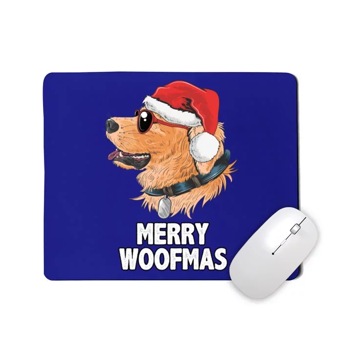 Dont Stop Retrievin Golden Retriever Christmas Santa Hat Gift Mousepad