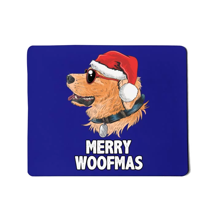 Dont Stop Retrievin Golden Retriever Christmas Santa Hat Gift Mousepad