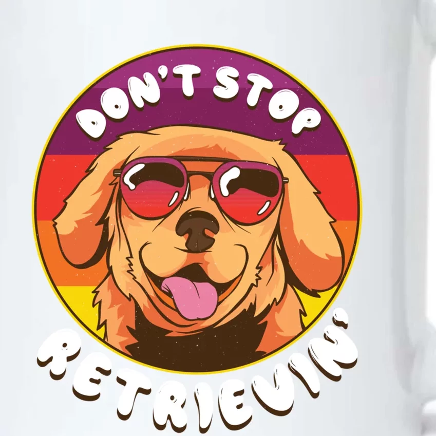 Dont Stop Retrievin Funny Retriever Dog Pun Quote Humor Gift Black Color Changing Mug