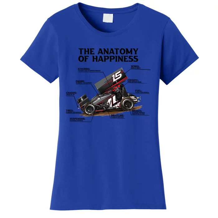 Dirttrack Sprintcars Racing Anatomy Lover Gift Gift Women's T-Shirt