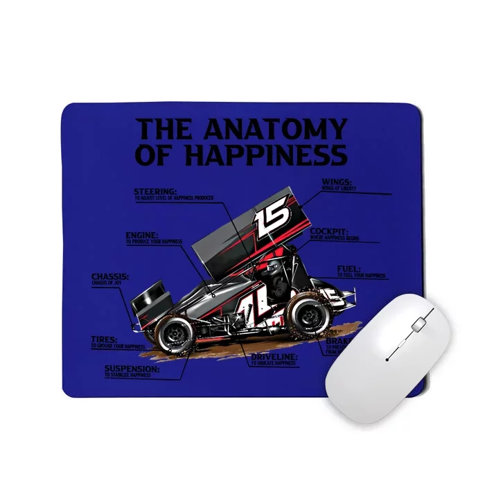 Dirttrack Sprintcars Racing Anatomy Lover Gift Gift Mousepad