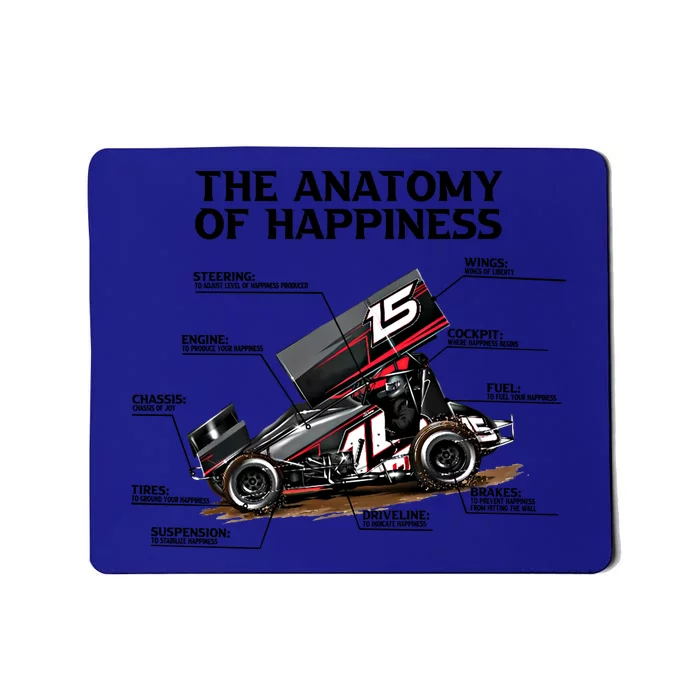 Dirttrack Sprintcars Racing Anatomy Lover Gift Gift Mousepad