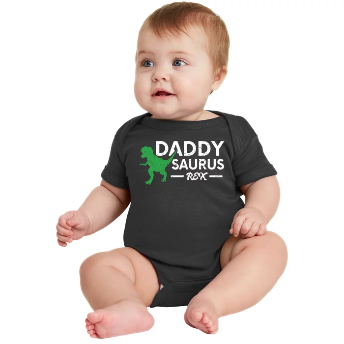 Daddy Saurus Rex Funny Coolest Dad Gift Baby Bodysuit