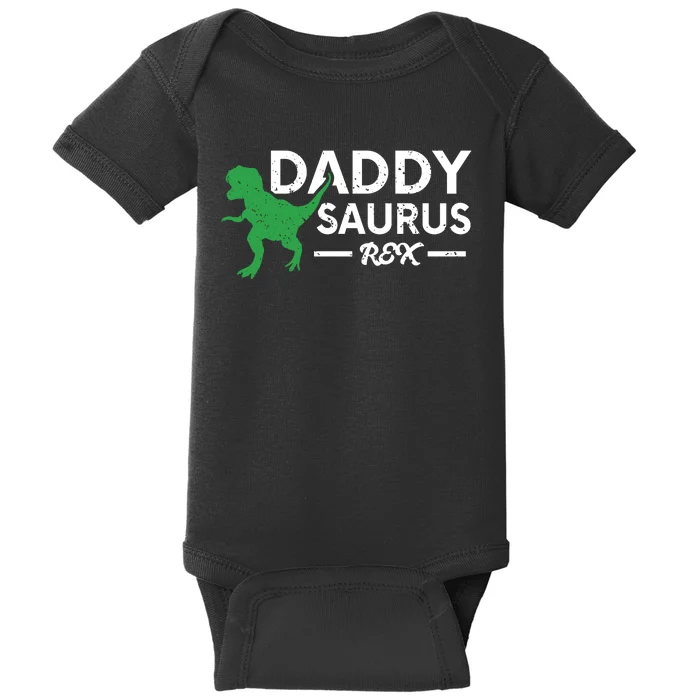 Daddy Saurus Rex Funny Coolest Dad Gift Baby Bodysuit