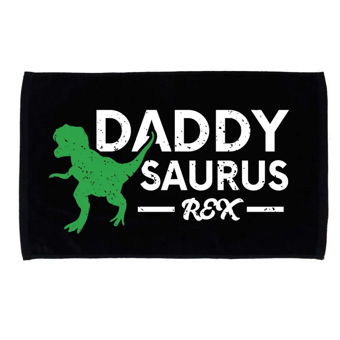 Daddy Saurus Rex Funny Coolest Dad Gift Microfiber Hand Towel