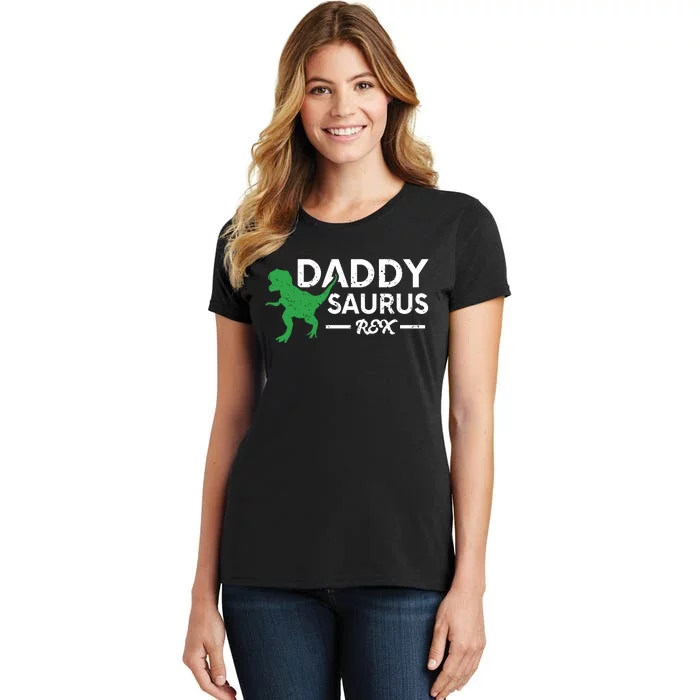 Daddy Saurus Rex Funny Coolest Dad Gift Women's T-Shirt