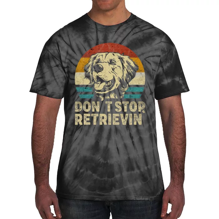 Don´t stop Retrieving Golden Retriever Dog retro vintage Tie-Dye T-Shirt