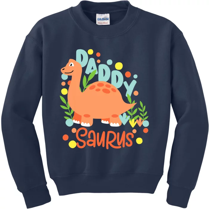 Daddy Saurus Rex Dinosaur Kids Sweatshirt