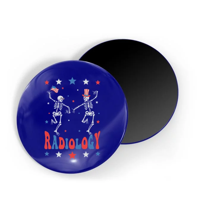 Dancing Skeleton Radiology Xray Tech Patriotic Magnet