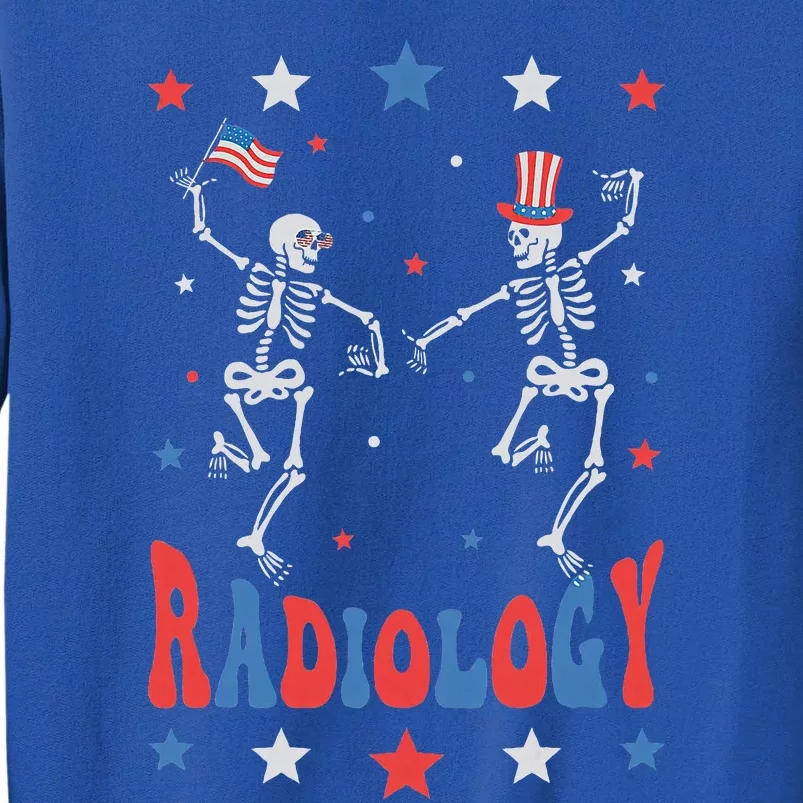 Dancing Skeleton Radiology Xray Tech Patriotic Tall Sweatshirt