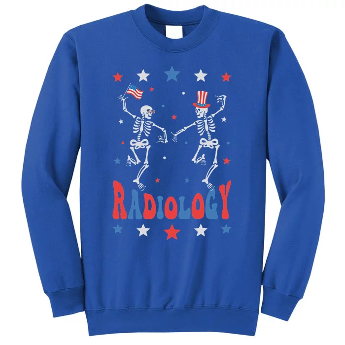 Dancing Skeleton Radiology Xray Tech Patriotic Tall Sweatshirt