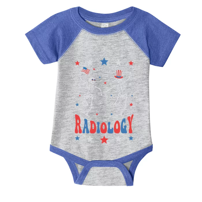 Dancing Skeleton Radiology Xray Tech Patriotic Infant Baby Jersey Bodysuit