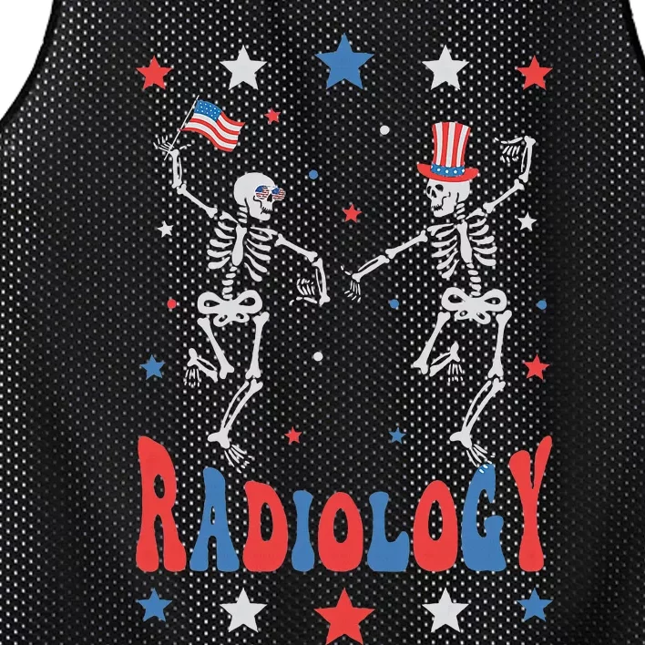 Dancing Skeleton Radiology Xray Tech Patriotic Mesh Reversible Basketball Jersey Tank