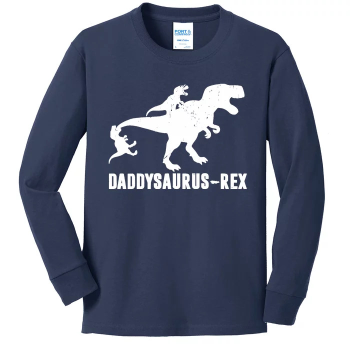 Daddy Saurus - Rex | Funny T-Rex Dinosaur Dad Uncle Grandpa Kids Long Sleeve Shirt