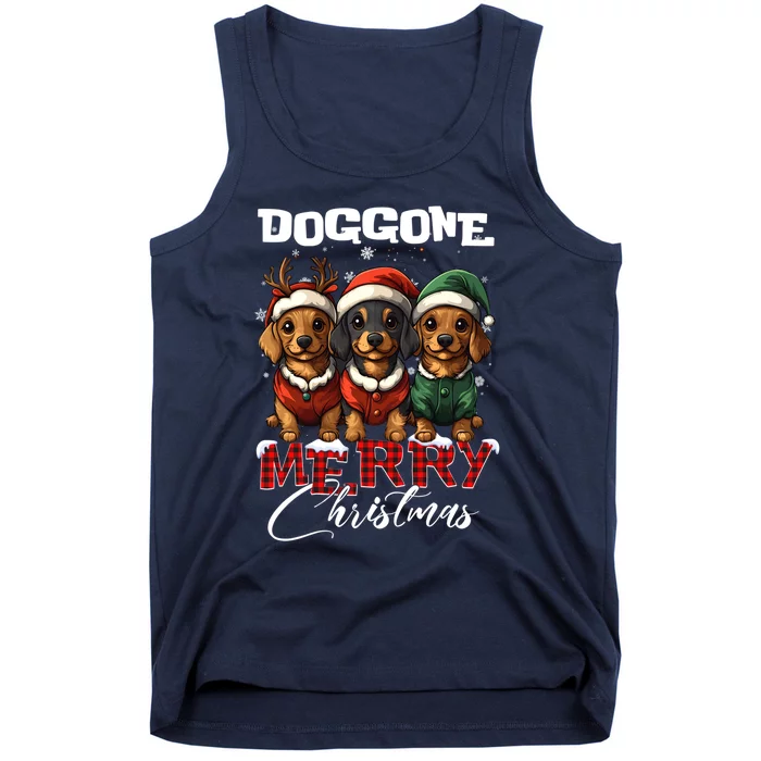 Dachshund Santa Reindeer Christmas Dog Lover Xmas Gifts Tank Top