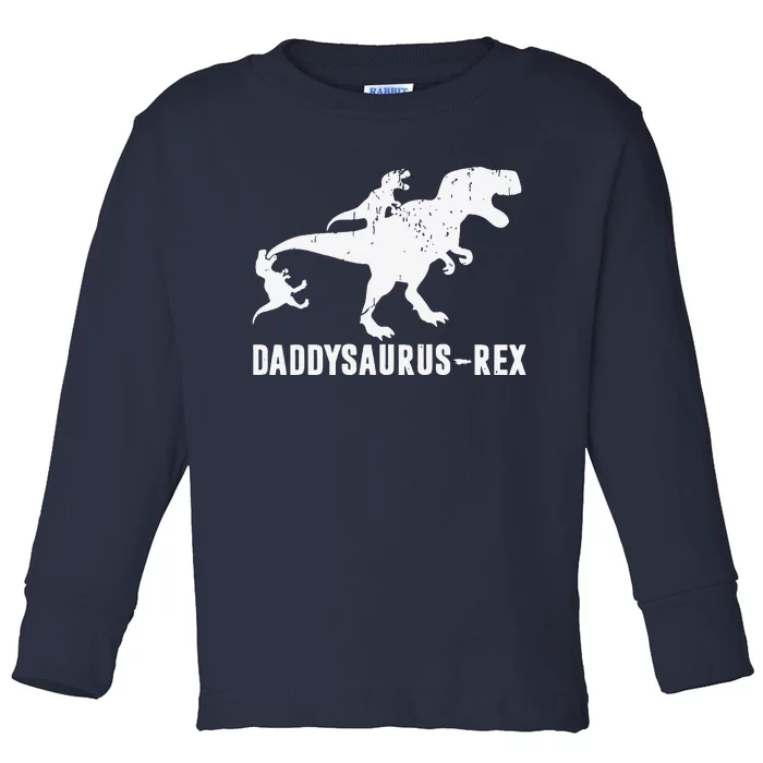 Daddy Saurus Rex Funny TRex Dinosaur Dad Uncle Grandpa Toddler Long Sleeve Shirt