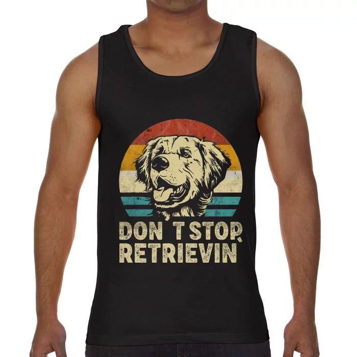 Don´t stop Retrieving Golden Retriever Dog retro vintage Comfort Colors® Tank Top